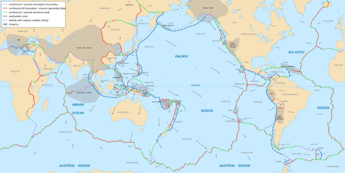 Plate tectonics tectonic plates boundaries map movement detailed showing their theory earth geography movements geology pacific sea subduction south american