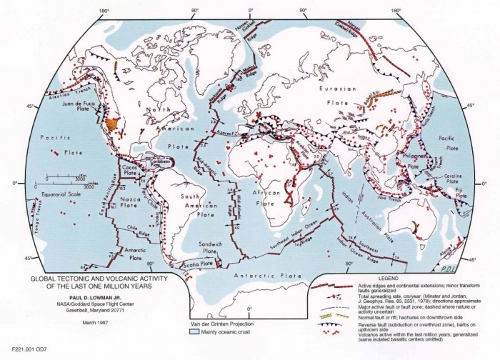 Tectonic plates tectonics boundary volcanic earth subduction zones rifts platetectonics active boundaries ridges different nasa geology history gempa generalized overthrust