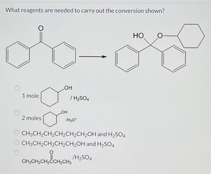 What reagents are suitable to carry out the conversion shown